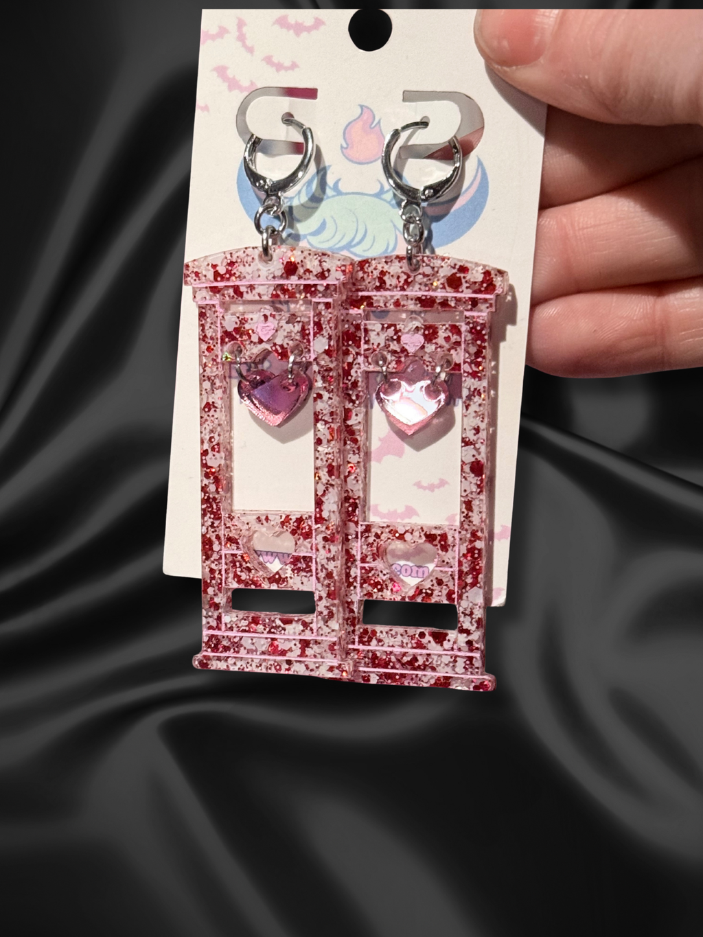Heart Guillotine Earrings - Adorrible