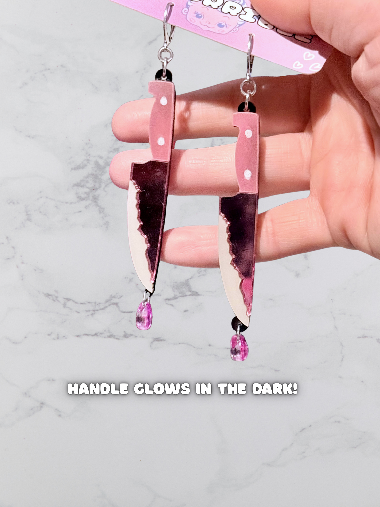 Dangle Dagger - Layered Bloody Knife Earrings - Adorrible