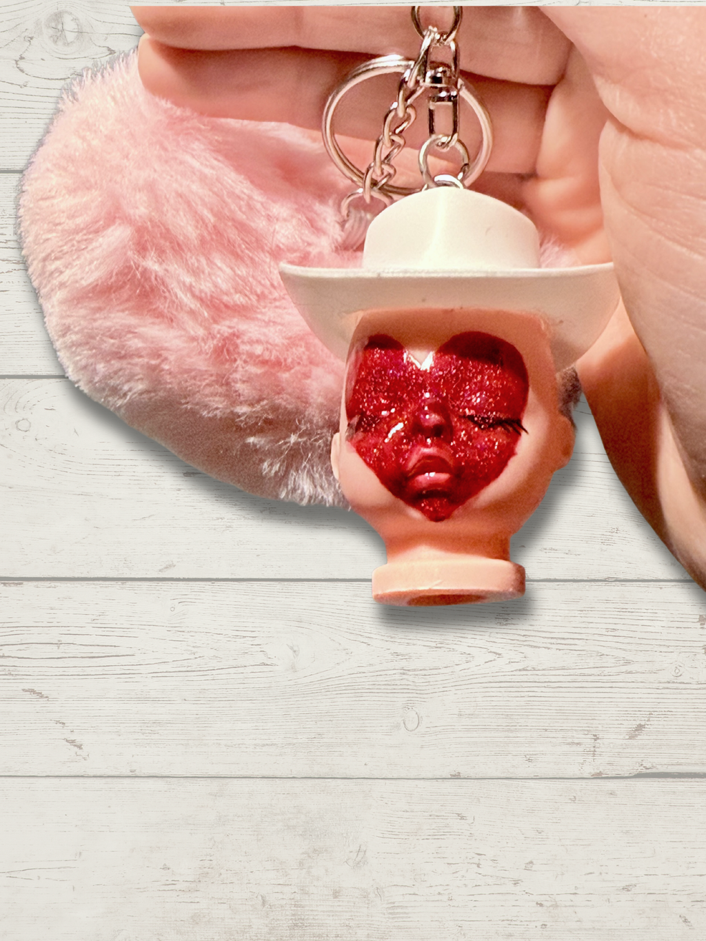 Cowboy Baby Doll Head Keychain - Adorrible