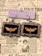 Death’s Head Moth Framed Earrings - Adorrible
