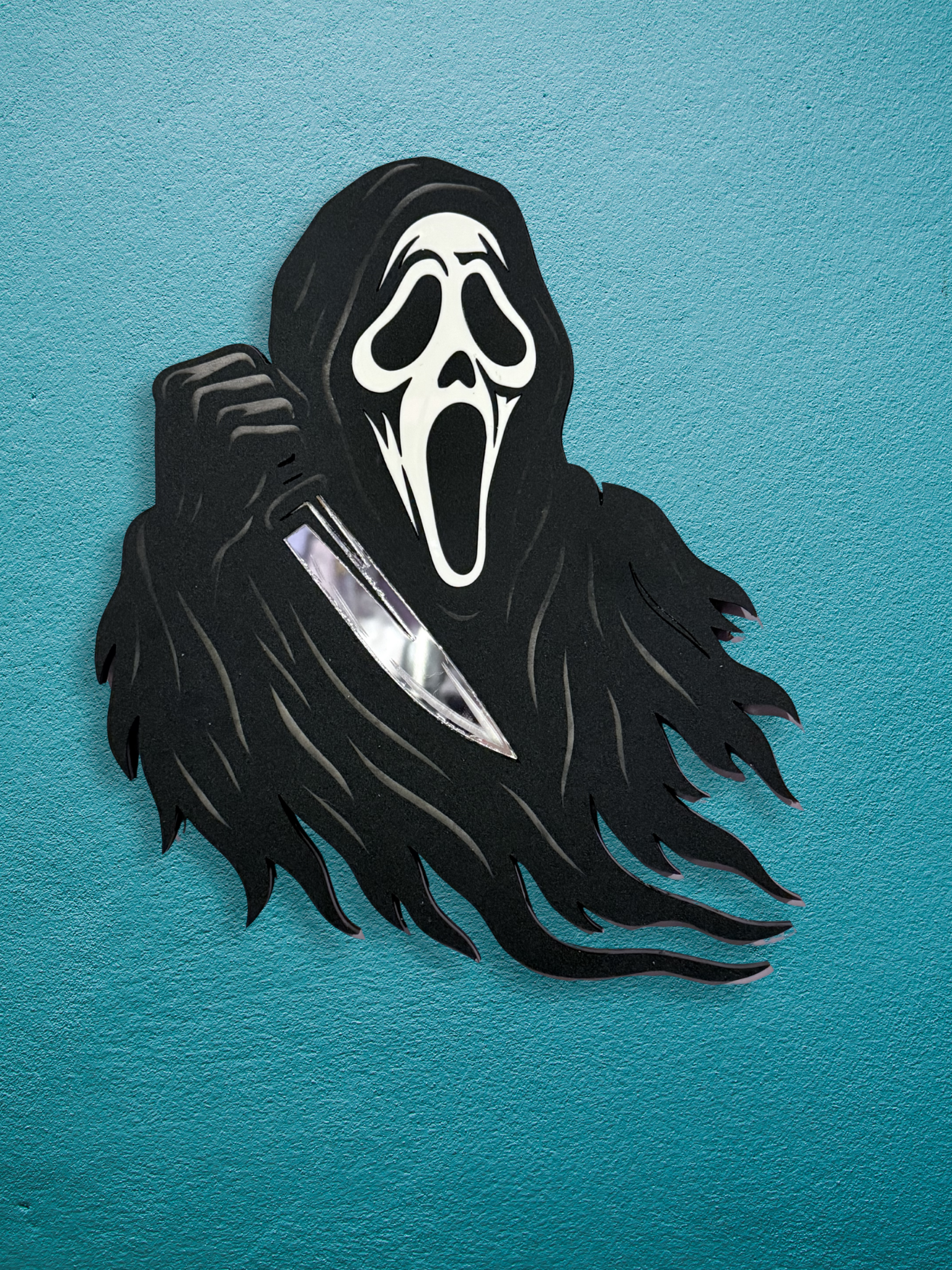 Adorrible Ghostface wall art print featuring a spooky, detailed illustration of the iconic horror character on a plain background.