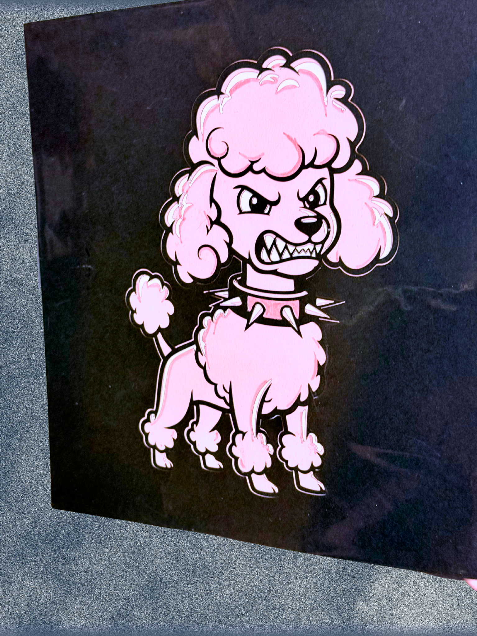 Adorrible dog layered paper 3D art featuring intricate paper cut design of a dog with detailed textures and vibrant colors.