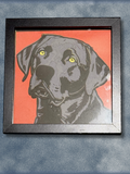 Adorrible dog layered paper 3D art featuring intricate paper cut-out design of a dog in neutral tones.