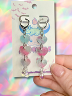 LGBTQ Long Dangle Heart Earrings