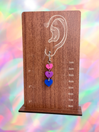 LGBTQ Long Dangle Heart Earrings