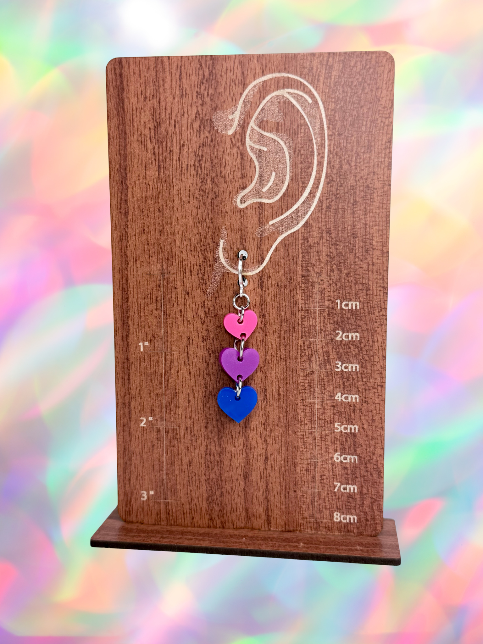 LGBTQ Long Dangle Heart Earrings