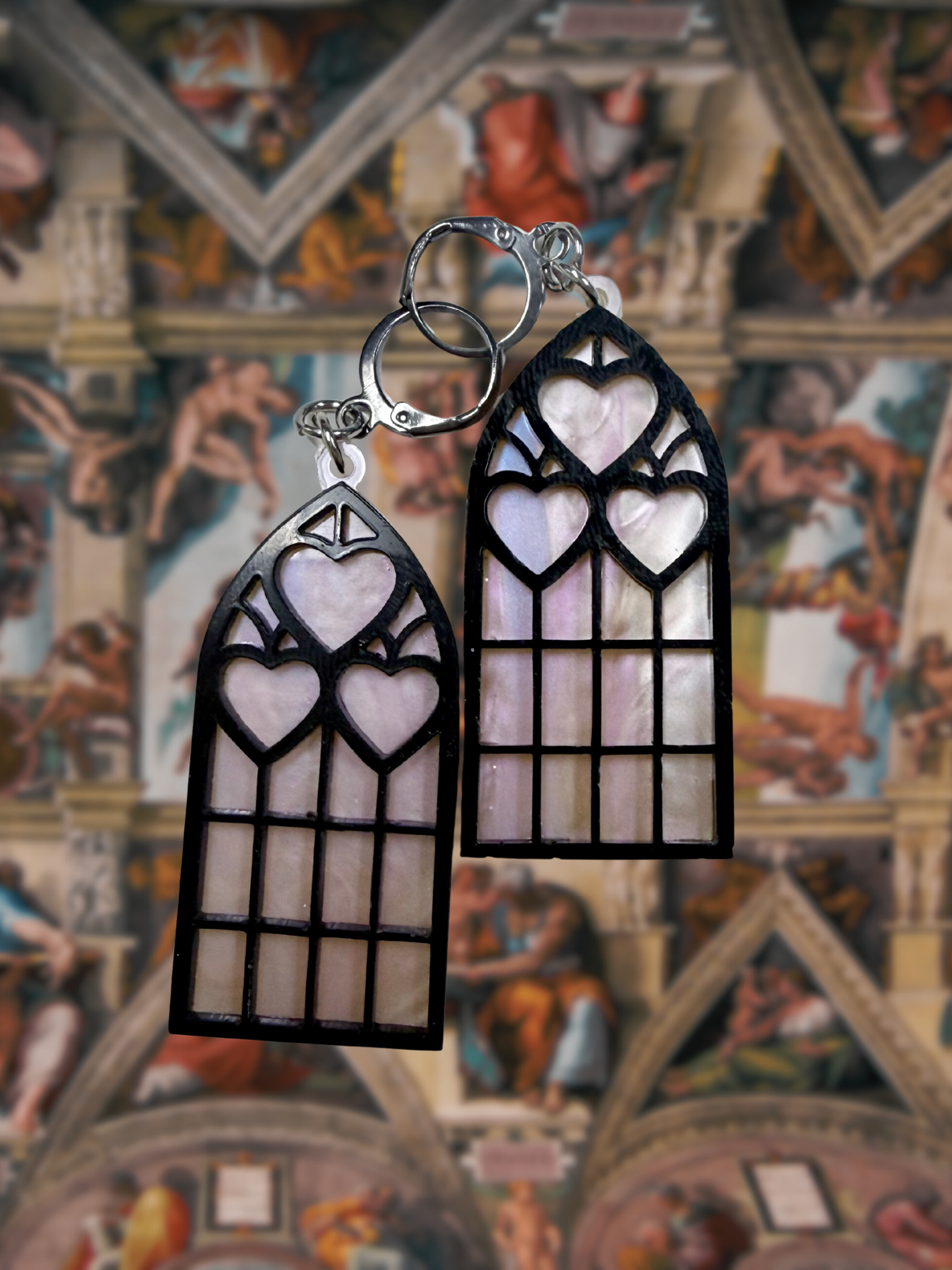 Cathedral of Love Acrylic Dangle Earrings