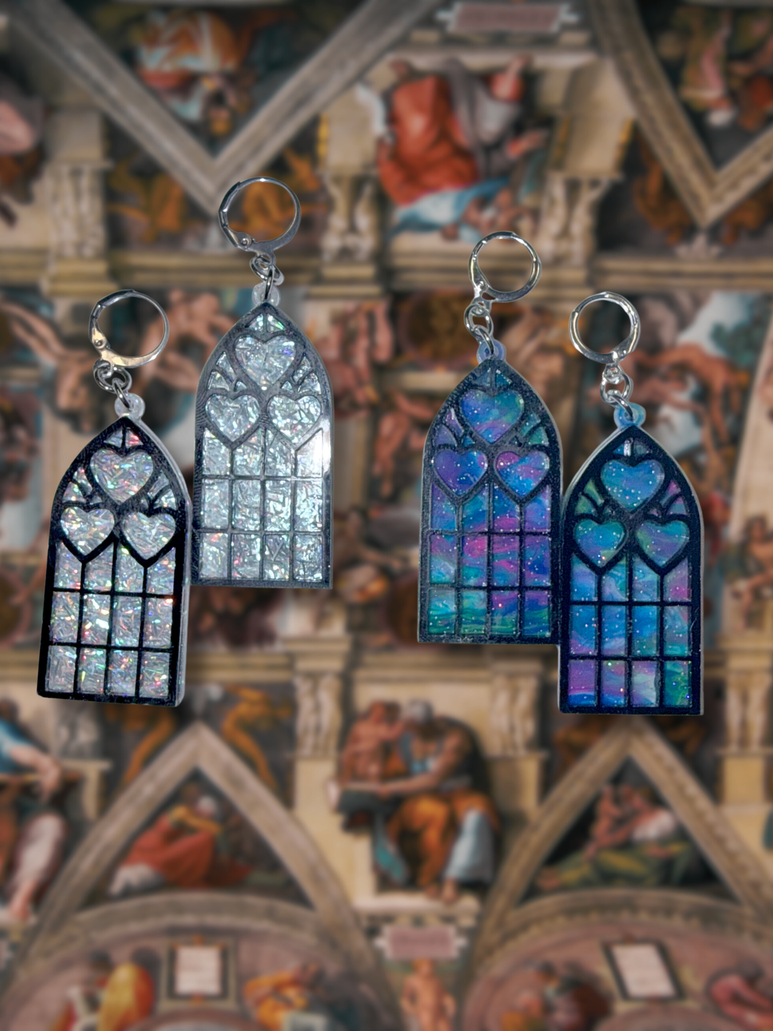 Cathedral of Love Acrylic Dangle Earrings