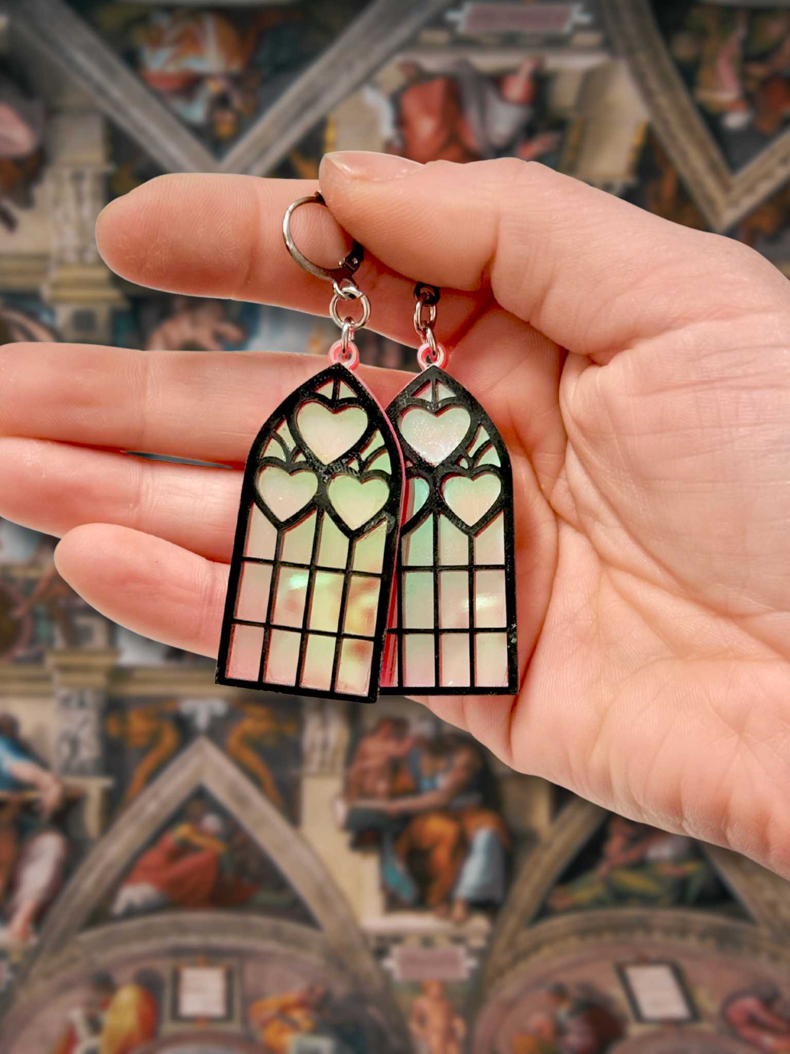 Cathedral of Love Acrylic Dangle Earrings