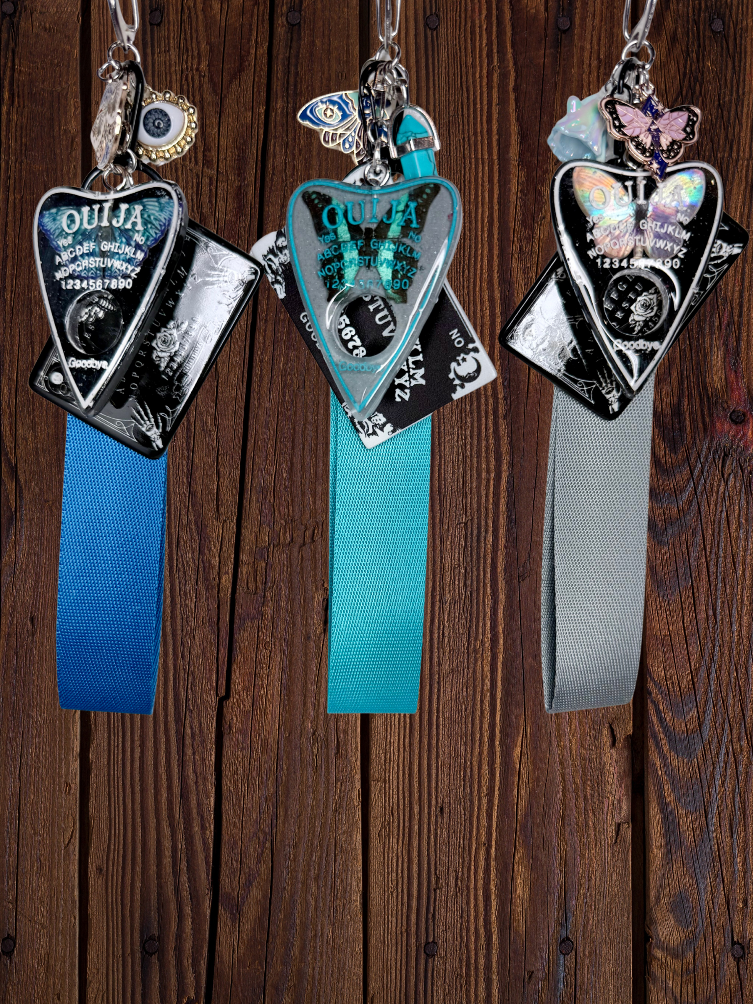 Ouija Board Keychain with Wristlet and Spooky Charms - Adorrible