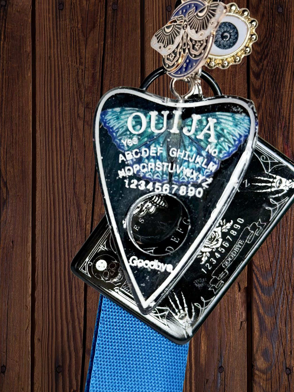 Ouija Board Keychain with Wristlet and Spooky Charms - Adorrible