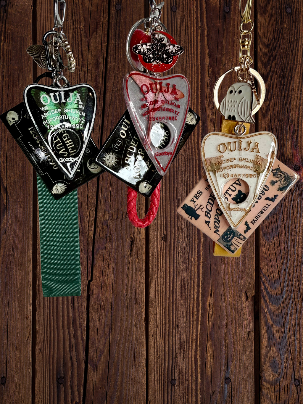 Ouija Board Keychain with Wristlet and Spooky Charms - Adorrible
