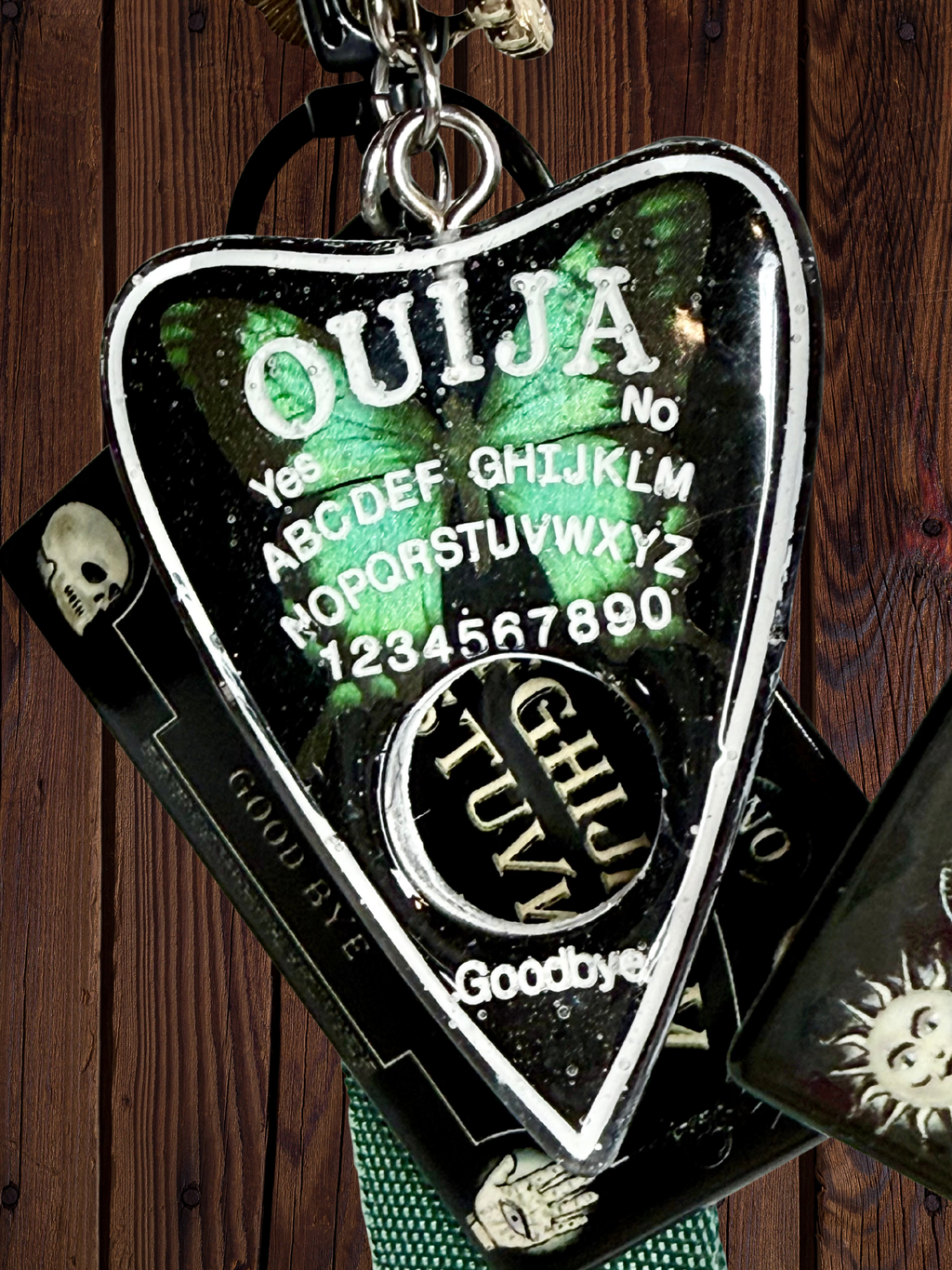 Ouija Board Keychain with Wristlet and Spooky Charms - Adorrible