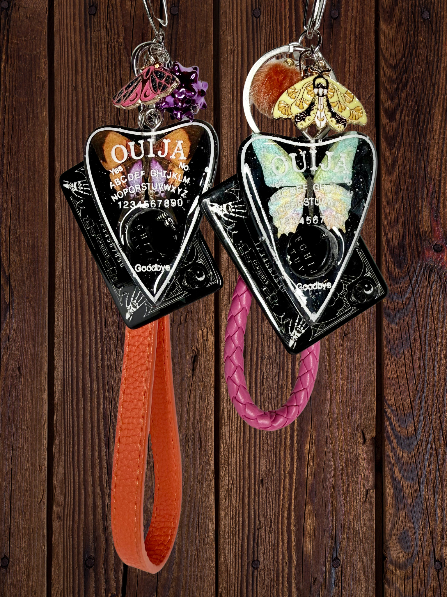 Ouija Board Keychain with Wristlet and Spooky Charms - Adorrible