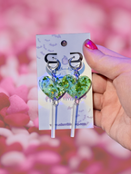 Heart Lollipop Acrylic Dangle Earrings