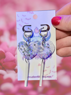 Heart Lollipop Acrylic Dangle Earrings
