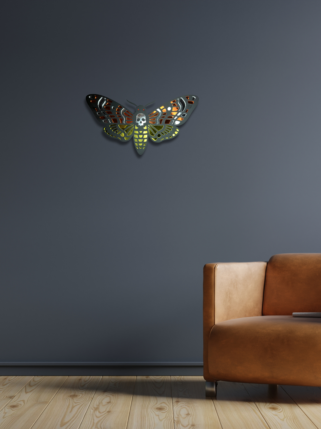 Mirrored Moth Wall Art