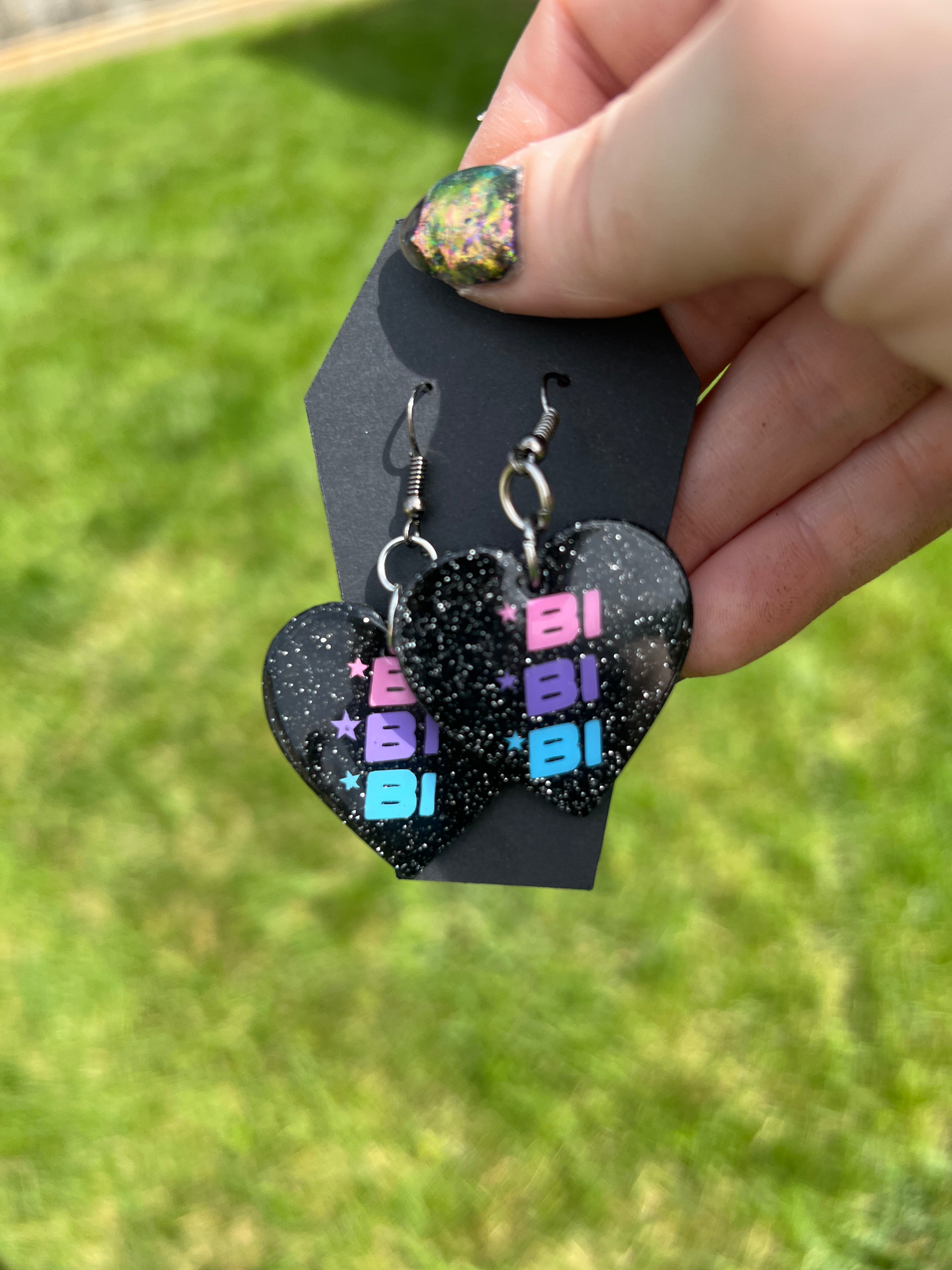Queer Pride Heart Earrings - Adorrible