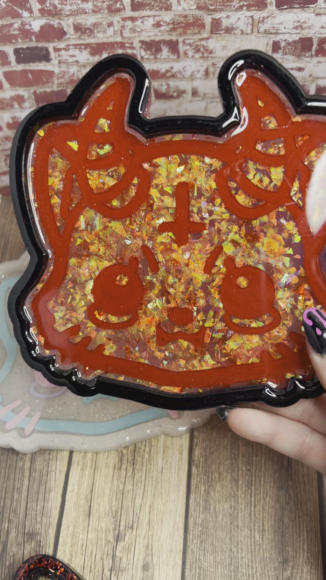 Babe - Plateau pour poupée bébé Kewpie pailleté bleu irisé