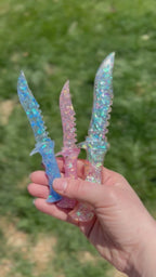 Iridescent Flake Decorative Fake Daggers